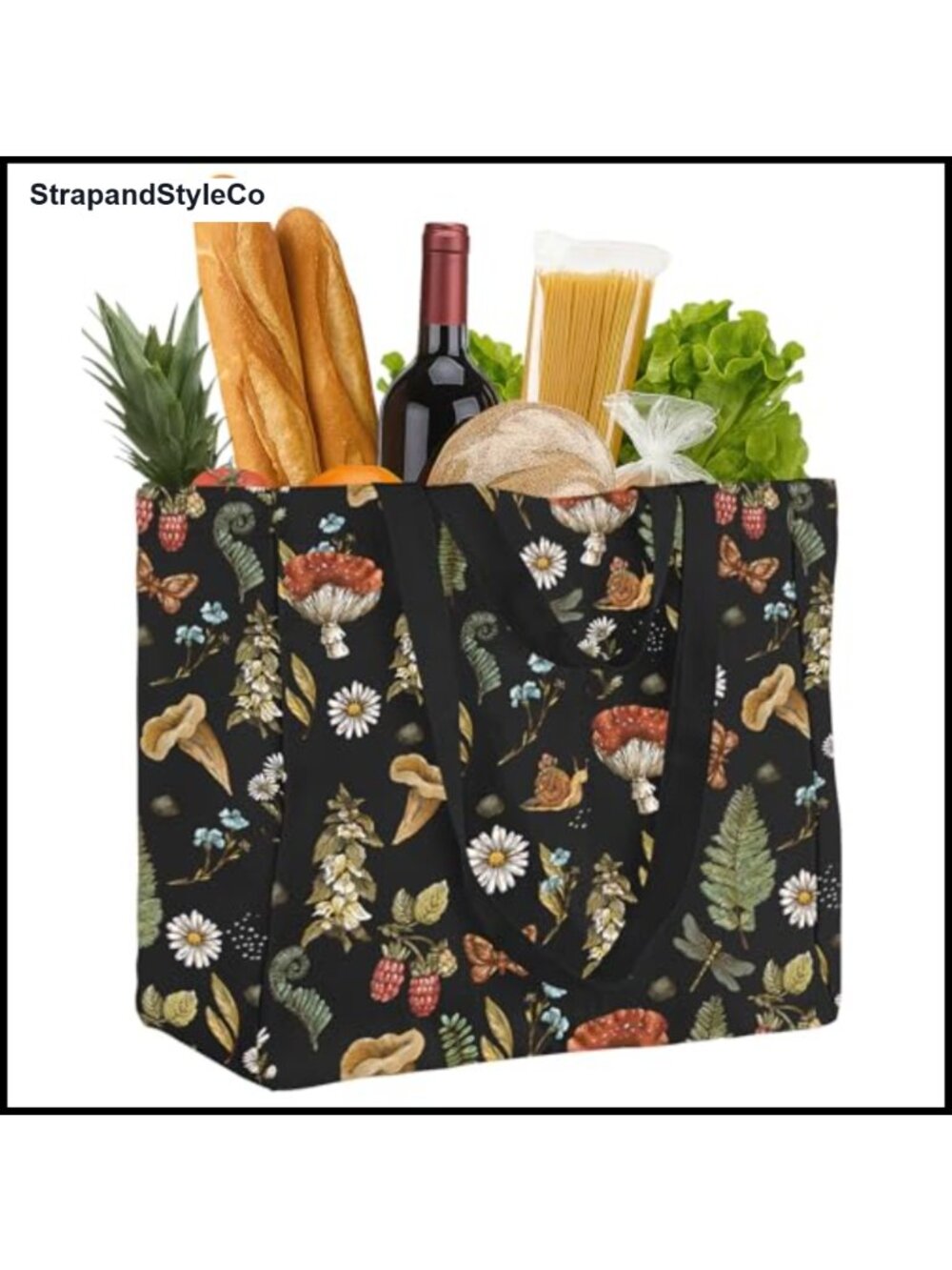 Extra Large Canvas Grocery Tote Bag Reusable Shopping Bag with Pockets